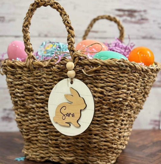 Shiplap Bunny Easter Tag